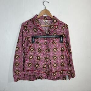 Boden Janie Pyjama Pajama Shorts & Top Pink Floral Print Size 6